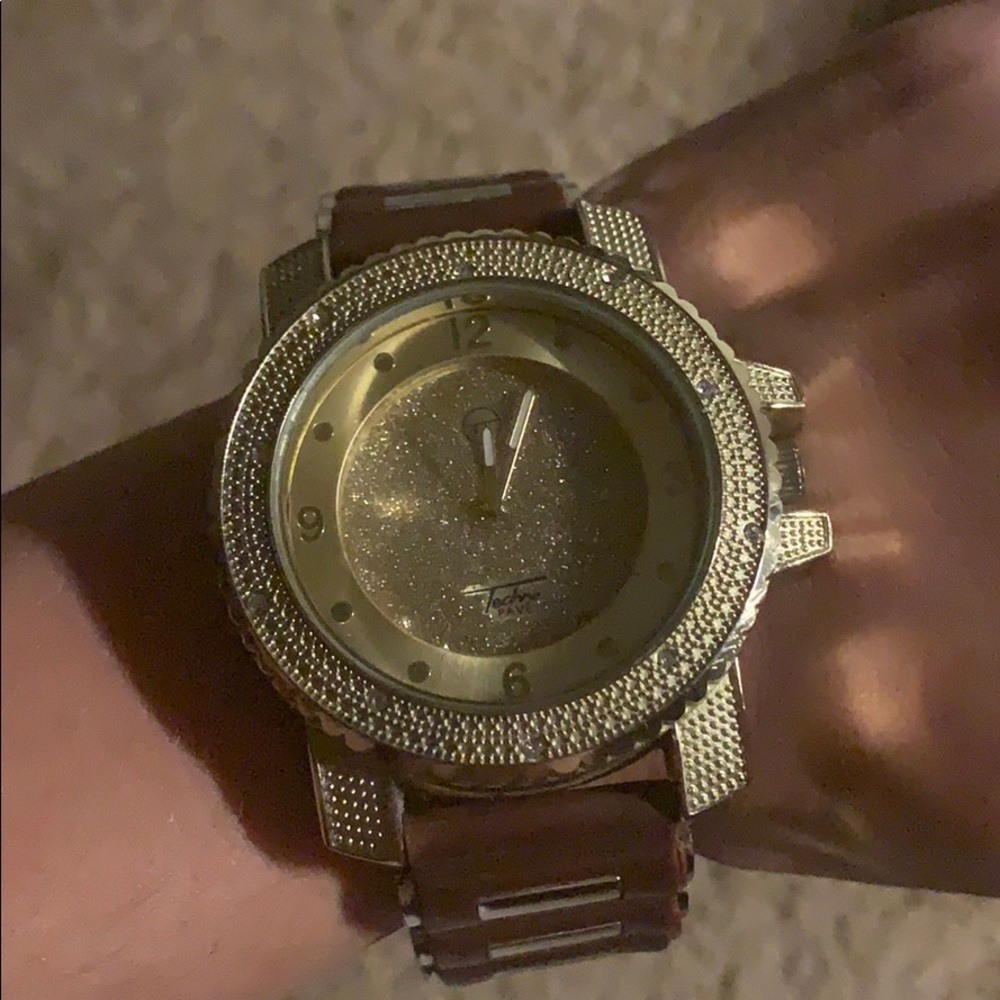 Techno Pave quartz watch